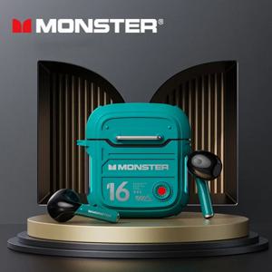 Monster XKT16 무선 이어폰, 블루투스 5.3 게이밍 헤드셋, 터치 컨트롤 헤드폰, 듀얼 모드 HiFi 사운드, HD 통화 음악 이어버드