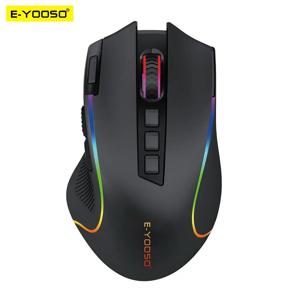 AliExpress Collection E-YOOSO X-11 RGB USB 2.4G 무선 게이밍 마우스, 프로그래밍 가능한 인체 공학적 마우스, 노트북 PC 컴퓨터, 4000 DPI, 9 버튼