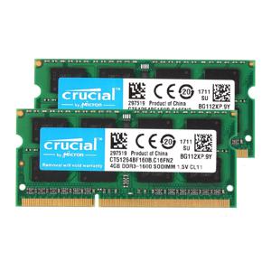 노트북 노트북 메모리용 Crucial RAM DDR3 DDR3L, 8GB, 16GB, 1333MHz, 1600MHz, 1866MHz, SODIMM 램 PC-10600 12800 14900, 1.5V, 1.35V