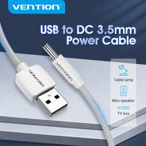 Vention USB to DC 3.5mm 전원 케이블, USB A to 3.5 잭 커넥터, 5V 전원 공급 어댑터, 팬 USB 허브, DC 5.5mm 충전 케이블