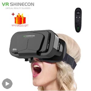 Shinecon VR 안경 3D 헤드셋, 가상 현실 장치 헬멧, 비아 렌즈 고글, 스마트폰, 휴대폰 스마트 컨트롤러