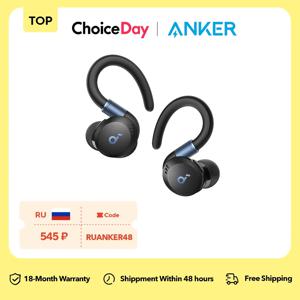 Anker Soundcore 스포츠 X20 트루 무선 운동 이어버드, 이어 후크 이어폰, 블루투스 무선 헤드폰