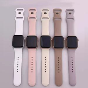 애플 워치 밴드용 실리콘 스트랩, 45mm, 44mm, 40mm, 41mm, 49mm, 38mm, 42 Correa 팔찌, iWatch 시리즈 6 울트라 2 7 8 9 se 44mm 밴드