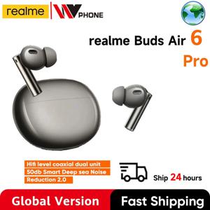 Realme Buds Air 6 Pro 글로벌 버전 트루 와이어리스 이어폰, 심해 소음 감소 2.0, 블루투스 5.3, IP55 헤드폰, 50dB