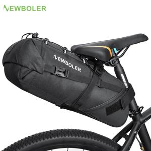 NEWBOLER 자전거 새들 가방, 방수 MTB 도로 자전거, 대용량 사이클링 가방, 접이식 테일 리어 백, 트렁크 액세서리, 10L