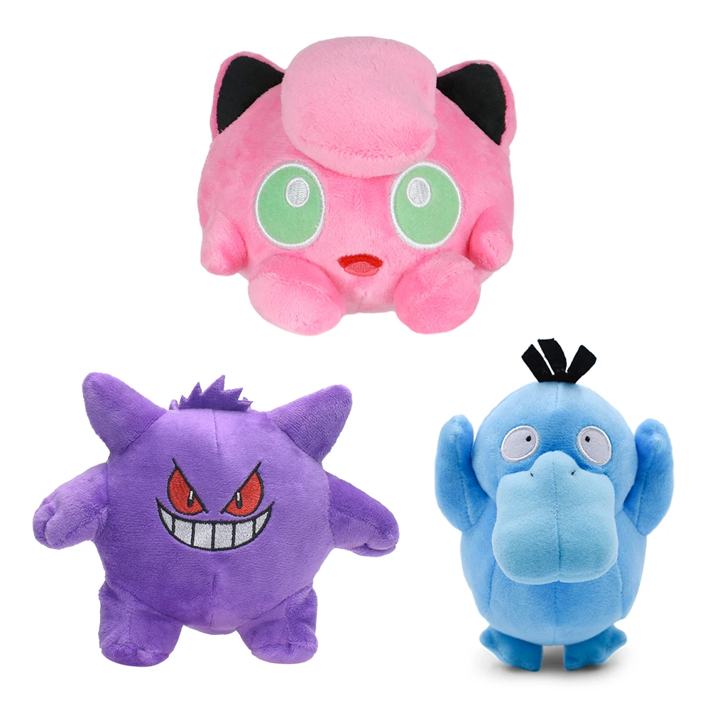 Gengar 반짝이는 Psyduck Jigglypufff 봉제 장난감, Peluche 인형, Psyduck 인형, 어린이 선물, 인형 컬렉션 인형