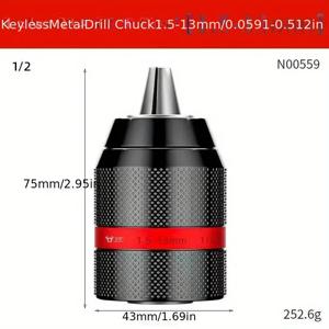 키리스 드릴 척 퀵 체인지 변환 어댑터 3/8 Unf 마운트, 자체 조임 스크루 드라이버 드릴 비트 척, 2 ~ 13mm