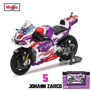 Maisto 1:18 2022 Ducati Pramac 레이싱 #5 Zarco #89 마틴 라이선스 시뮬레이션 합금 오토바이 모델 콜레