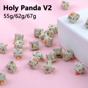 Holy Panda V2 촉각 스위치, POM 스위치, 맞춤형 DIY 기계식 키보드, 3 핀 스위치, 핫 스왑 GKM67 TM680 앤 프로, 55g, 62g, 67g