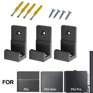 PS4 비디오 게임 콘솔용 벽걸이 거치대 브래킷, 걸이식 호스트 랙 후크, PS4 Pro/Slim 액세서리, 3PCs