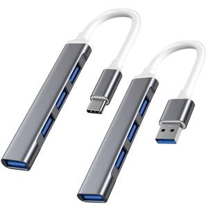 USB C 허브 USB 3.0 타입 C 4 포트 멀티 스플리터 어댑터 OTG, 맥북 허브 프로 13 15 에어 미 프로, 화웨이 컴퓨터 액세서리