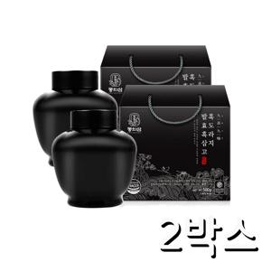 [동의삼] 구증구포 흑도라지 발효흑삼고 500g x 1단지 2개 쇼핑백 선물 진액고 진액 선물 떠먹는홍삼 유리단지