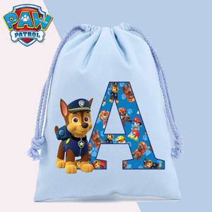 Paw Patrol 어린이 드로스트링 백, 만화 영어 글자 인쇄 보관 가방, 남아 여아 토트백, 어린이 핸드백 생일 선물