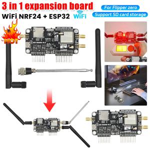 플리퍼 제로 멀티보드용 2.4G 모듈 확장 와이파이 NRF24 + ESP32 확장, 고이득 CC1101 모듈 NRF 스니퍼 마우스 재커