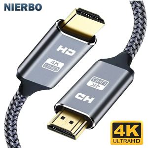 NIERBO HDMI 케이블 2.0, PS4, PS3, Xbox Fire TV 스틱, 블루레이 플레이어, HDR, 고속 이더넷, 4K, 60Hz, 수 3FT, 6FT, 10FT