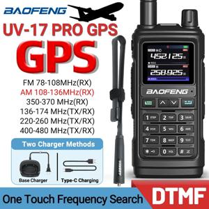 Baofeng UV17 프로 GPS 에어 밴드 워키토키, 999CH 무선 복사 주파수 UV-17, 6 밴드 아마추어 햄, 사냥용 양방향 라디오