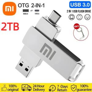 샤오미 2TB USB 플래시 드라이브, 256G 타입 C 펜드라이브, OTG 메모리 스틱, 64G 512GB 고속 USB 드라이브, 1TB 펜 드라이브, 열쇠 고리 포함 선물