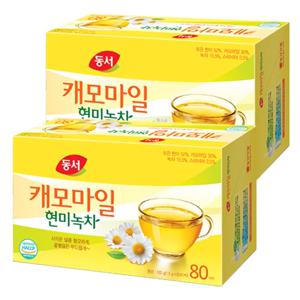 동서식품 캐모마일 현미녹차 80T X 2개 (현미녹차/보리차/둥굴레/메밀차/루이보스)