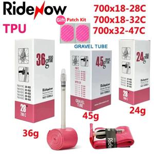 RideNow TPU 도로 자전거 내부 튜브, 프렌치 밸브, MTB 자전거, 29x1.5 1.75 1.9, 700x 18C, 23C, 25C, 28C, 32C, 35, 37, 40, 47C 타이어, 45mm, 65mm, 85mm