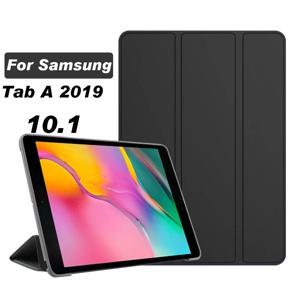 삼성 탭A 2019 10.1 인치 T510 T515 케이스, PU 가죽 스탠드, 태블릿 보호 커버, 삼성 SM-T510 T515 10.1 인치