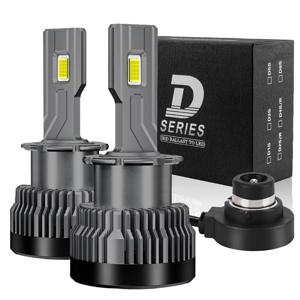 HID D1S D3S D8S LED 헤드라이트, D2R D4R 전구, 30000LM 크세논 자동차 조명 터보 램프, 캔버스 6000K 플러그 앤 플레이, 2 개