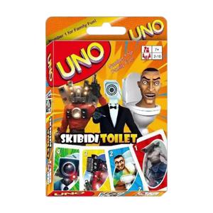 Mattel Games UNO Skibidi 변기!! 카드 게임 멀티플레이어 UNO 카드 게임, 가족 파티 게임 장난감, 어린이 장난감, 카드 놀이