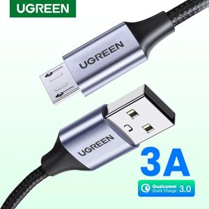 Ugreen 마이크로 USB 케이블 3A 나일론 빠른 충전 USB Type C 케이블 삼성 Xiaomi HTC USB 충전기 데이터 케이블 휴대 전화 케이블