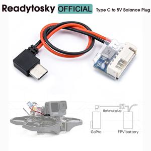 고프로 히어로 카메라용 충전 케이블, FPV 드론 부품, C타입-5V 밸런스 플러그 전원 케이블, 6, 7, 8, 9, 10, 11, 신제품