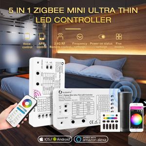 5 in 1 RGBCCT/RGBW/RGB/CCT/Dimmer LED 라이트 스트립 컨트롤러 dc 12 v/RGBW/rgbww/RGBW/Zigbee 3.0 DC5-24V 컨트롤러 TV 백라이트