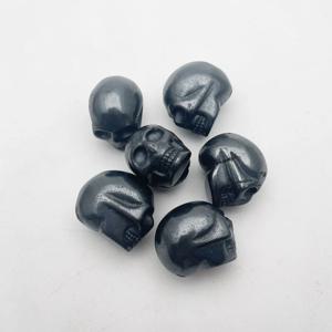 Fashion natural stone Hematite Skull Charm ornaments 6pc 28x18MM jewelry accessory birthday present wholesale Free shipping