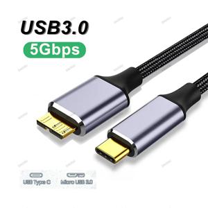 마이크로 B USB 3 0-타입 C 케이블 어댑터 커넥터 5Gbps 외장 하드 드라이브 디스크 케이블, c타입-USB 3.0 마이크로 B 하드 드라이브용