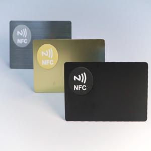 금속 NFC 카드, Ntag215/216 칩, SLE4442 칩, 스마트 비즈니스 소셜 디지털 카드, 13.56MHZ,1 개