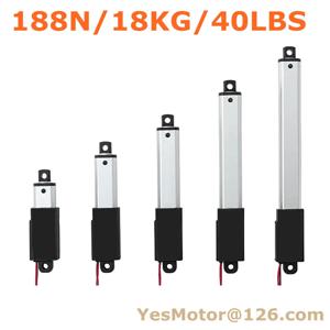 고품질 DC 마이크로 선형 액추에이터 DC 모터 30 50 75mm 100mm 150mm 스트로크 맞춤형 188N 포스, 6V 12V 24V, 무료 배송, 신제품