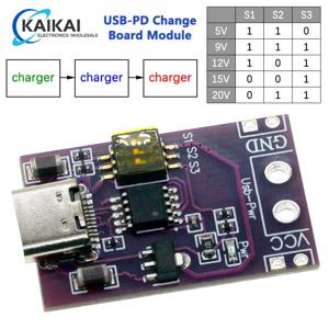 USB-PD 노트북 전원 공급 장치 변경 보드 모듈, C 타입, QC AFC PD2.0 PD3.0 to DC 스푸프 사기, 고속 충전 트리거, 폴링 감지기