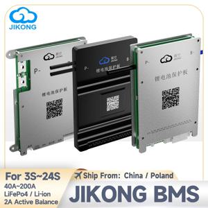 JIKONG 스마트 BMS JKBMS 리튬 이온 LTO 18650 배터리, BT RS485 1A 액티브 밸런스, 4S ~ 24S 40A ~ 200A LifePo4 BMS, BD4A8S4P