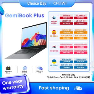 CHUWI GemiBook Plus 노트북, 인텔 알더 레이크 N100, 15.6 인치 FHD 1920x1080 와이파이 6, 윈도우 11 노트북, 16GB LPDDR5, 512GB SSD