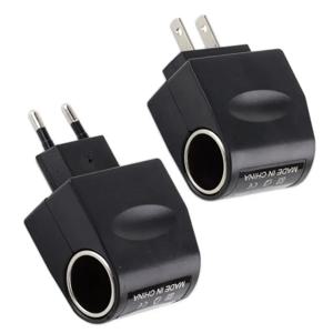 자동차 소켓이 있는 AC 어댑터, 자동 충전기, EU 플러그, 220V AC에서 12V DC, 자동차 전자 장치, 집에서 사용