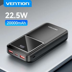 Vention 고속 충전 보조베터리 휴대용 배터리 충전기, 보조배터리 20000mAh, 22.5W PD, 아이폰 15, 14, 13, 12 프로 맥스, 샤오미