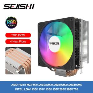 SEJISHI CPU 쿨링 선풍기, 인텔 LGA1150, 1151, 1155, 1156, 1366/1200, AMD, AM3, AM4, X99, X79 프로세서 쿨러, M40, 3 핀