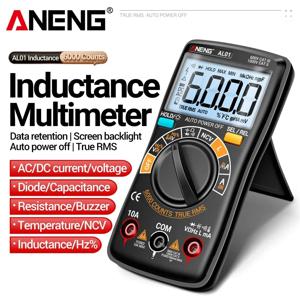 ANENG AL01 L 인덕턴스 디지털 멀티미터, True RMS NCV 핸드헬드 6000 카운트 테스터, AC/DC 전압 전류 저항 옴 도구