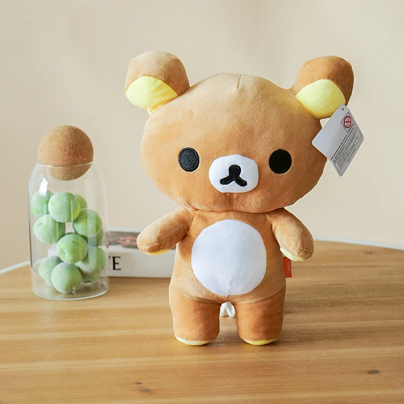 Rilakkuma 봉제 테디 베어 인형, 귀여운 곰 봉제 인형, 사랑스러운 동물 장난감, 취미 애니메이션 방 장식, 크리스마스 선물, 28cm