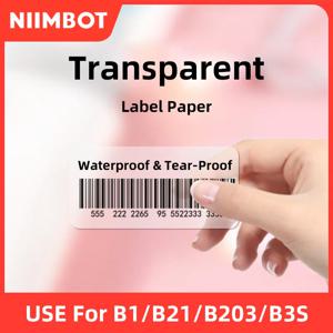 Niimbot 투명 스티커 라벨 프린터 스티커, 휴대용 프린터, Niimbot 감열지 라벨, B1/B21 공식 정품