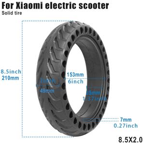 내구성 높고 강한 타이어 샤오미용 M365 프로 전기 스쿠터 Mijia Mi 1S 프로 2 필수 스쿠터 8.5 인치 고무 타이어 8.5 인치 휠