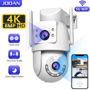 JOOAN 야외 듀얼 렌즈 듀얼 스크린 IP 카메라, 자동 추적 보안 비디오 감시, 3MP CCTV 카메라, 8MP HD 5G 와이파이