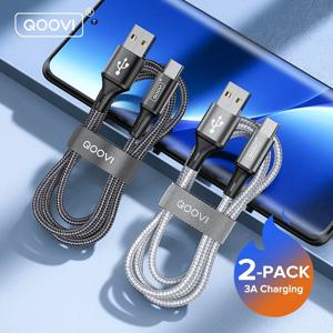 QOOVI USB C타입 고속 충전 케이블, 샤오미 Mi12 11 삼성 화웨이 휴대폰 충전기, 고속 충전 와이어 코드, 3.1A