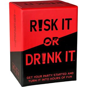 Risk It or Drink It Fun Party Game, 대학 카드 게임, 음주 게임, 프리게임, 재미있는 밤, 재미있는 도전, 성인 질문