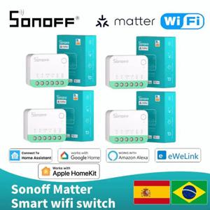 Sonoff Mini R4 Matter WiFi 스마트 홈 조명 스위치, Sonoff Mini R4 Extreme Matter 릴레이, Alexa Google Home Homekit로 작동