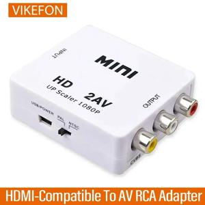 AV to HDMI 호환 어댑터, 1080P 비디오 복합 컨버터, AV2HDMI-compatible RCA-HDTV CVSB L R 비디오 스케일러 컨버터 박스