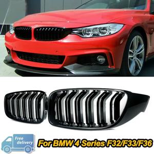 BMW F32 F33 F36 F80 F82 2013-2020 카브리올레 쿠페 425i 430i 440i 435i 용 광택 블랙 프론트 키드니 그릴 슬랫 M4 스타일 그릴