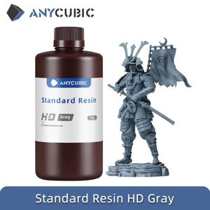 ANYCUBIC 최신 HD 그레이 수지, 405nm UV 수지, 광자 3D 프린터용, 고정밀 UV 포토폴리머 수지